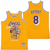 Lakers 8 Kobe Bryant Yellow Hardwood Classics Skull Edition Jersey Yhua,baseball caps,new era cap wholesale,wholesale hats